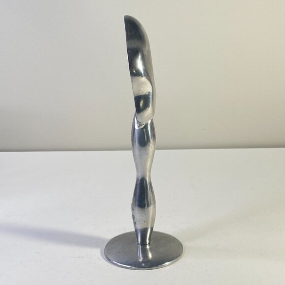 Modern Silver-Tone Flower Photo Frame On Stand, ~9 Inches Tall - Picture 5 of 10